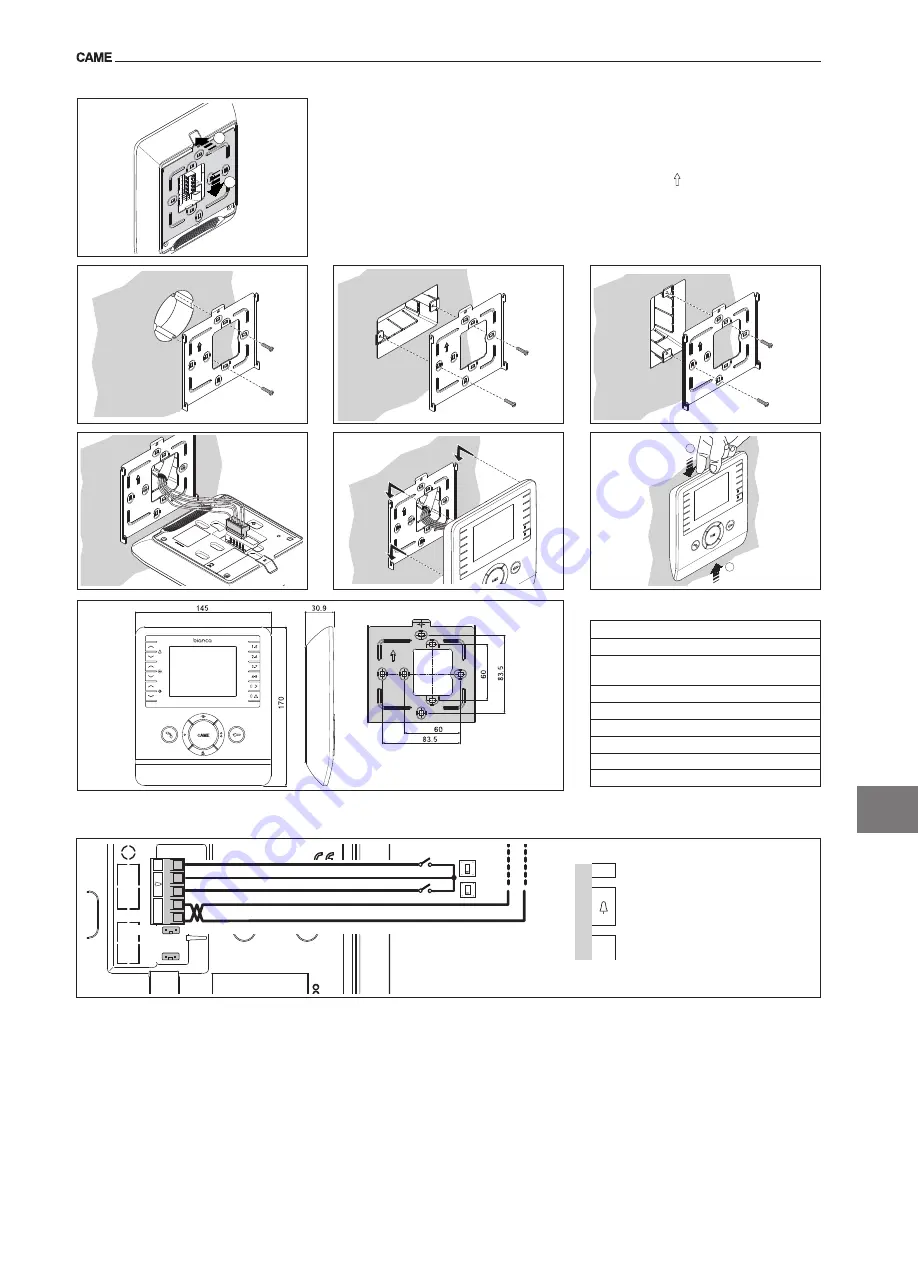 CAME PLACO-VC Installation Manual Download Page 3