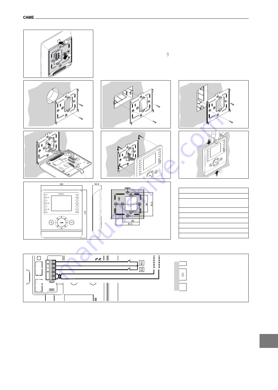 CAME PLACO-VC Installation Manual Download Page 33