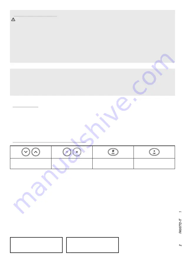 CAME PXWRXU Configuration Manual Download Page 2