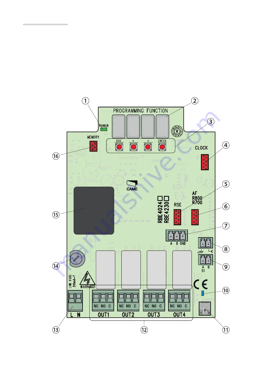 CAME RBE4230 Installation Manual Download Page 4