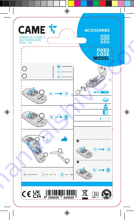 CAME TOP-864EE Instructions Download Page 2