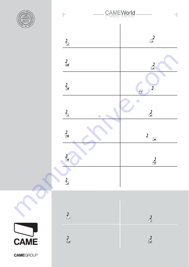 CAME TRA03 Installation Manual Download Page 8