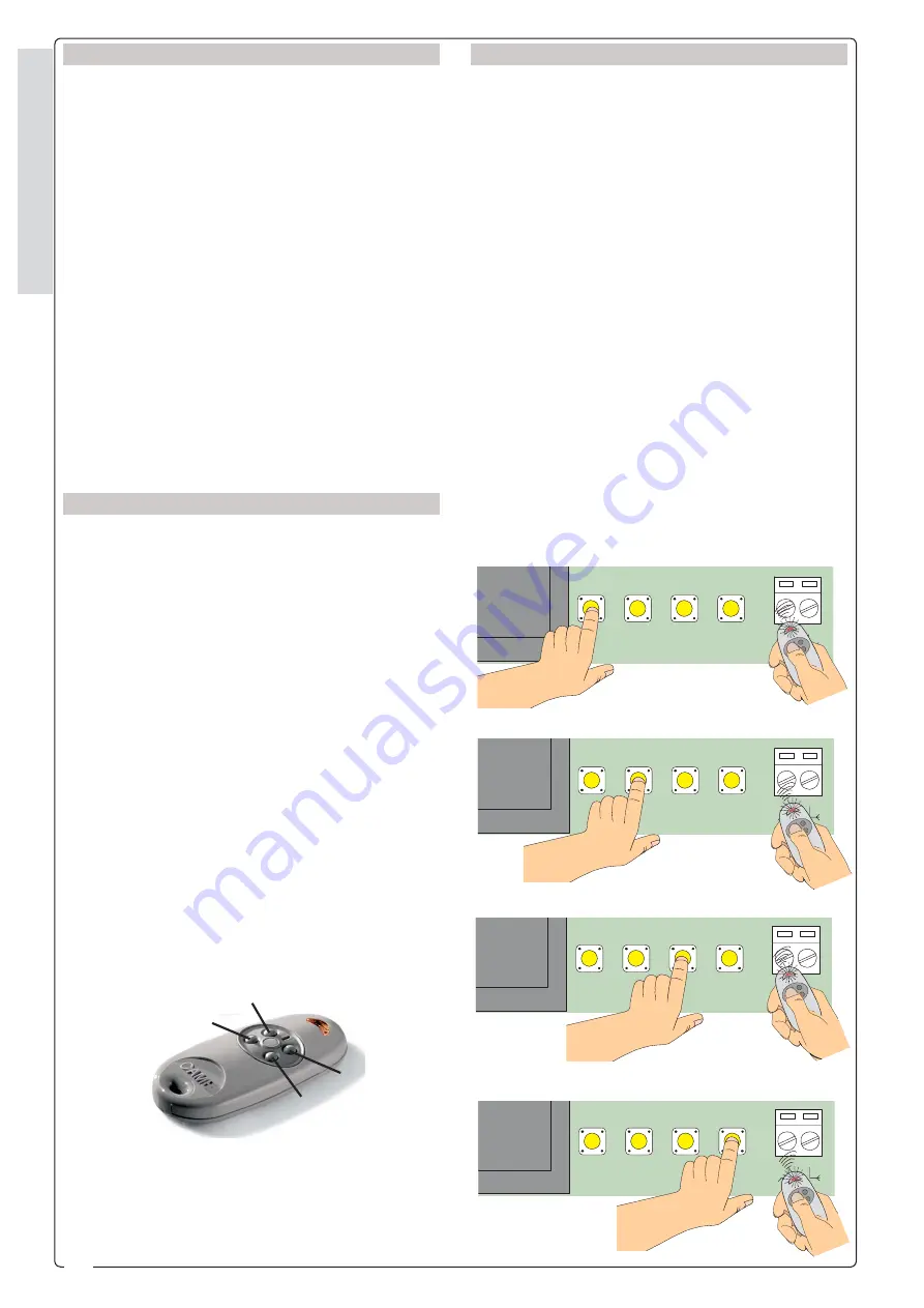 CAME TRA05 Manual Download Page 20