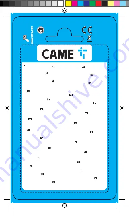 CAME TWIN Series Quick Manual Download Page 1