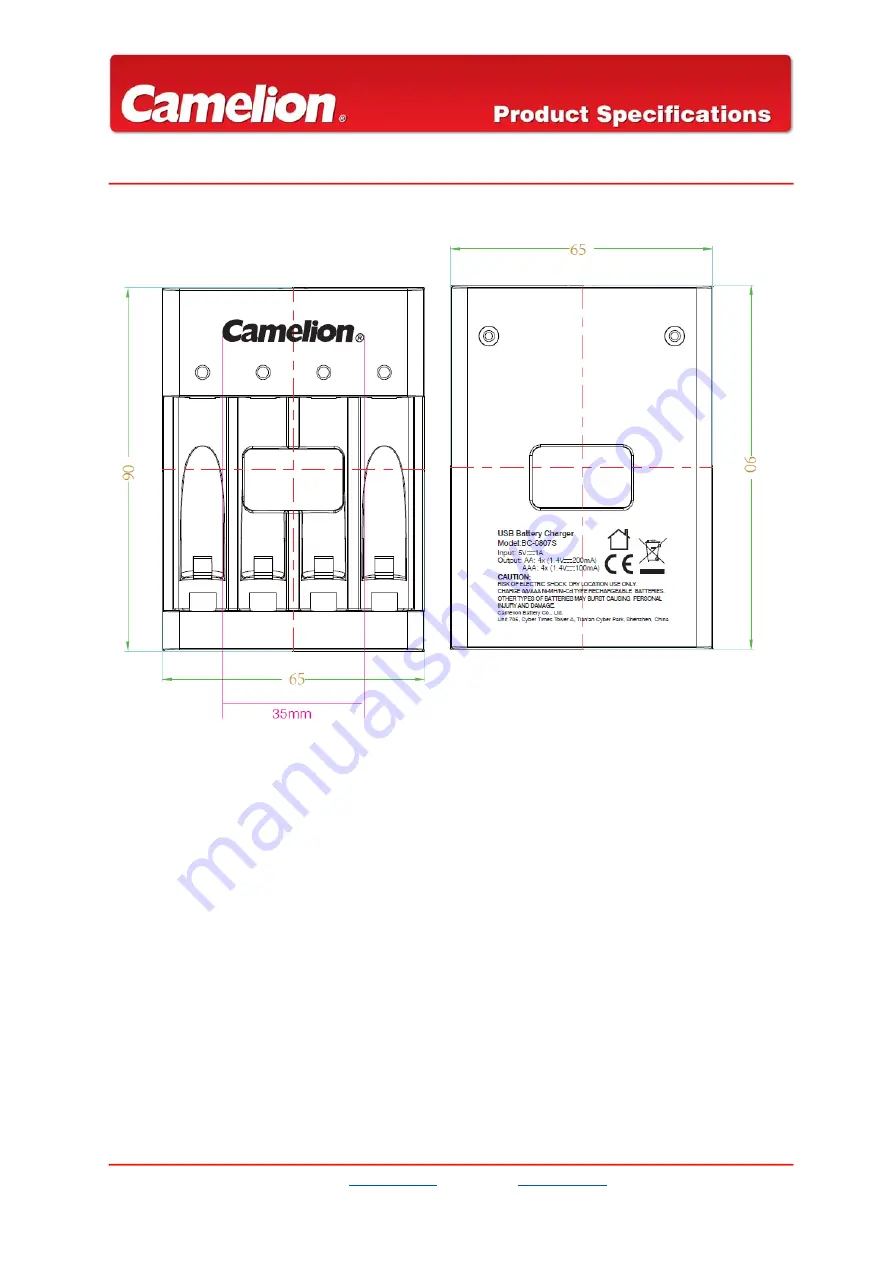 Camelion BC-0807S Manual Download Page 6