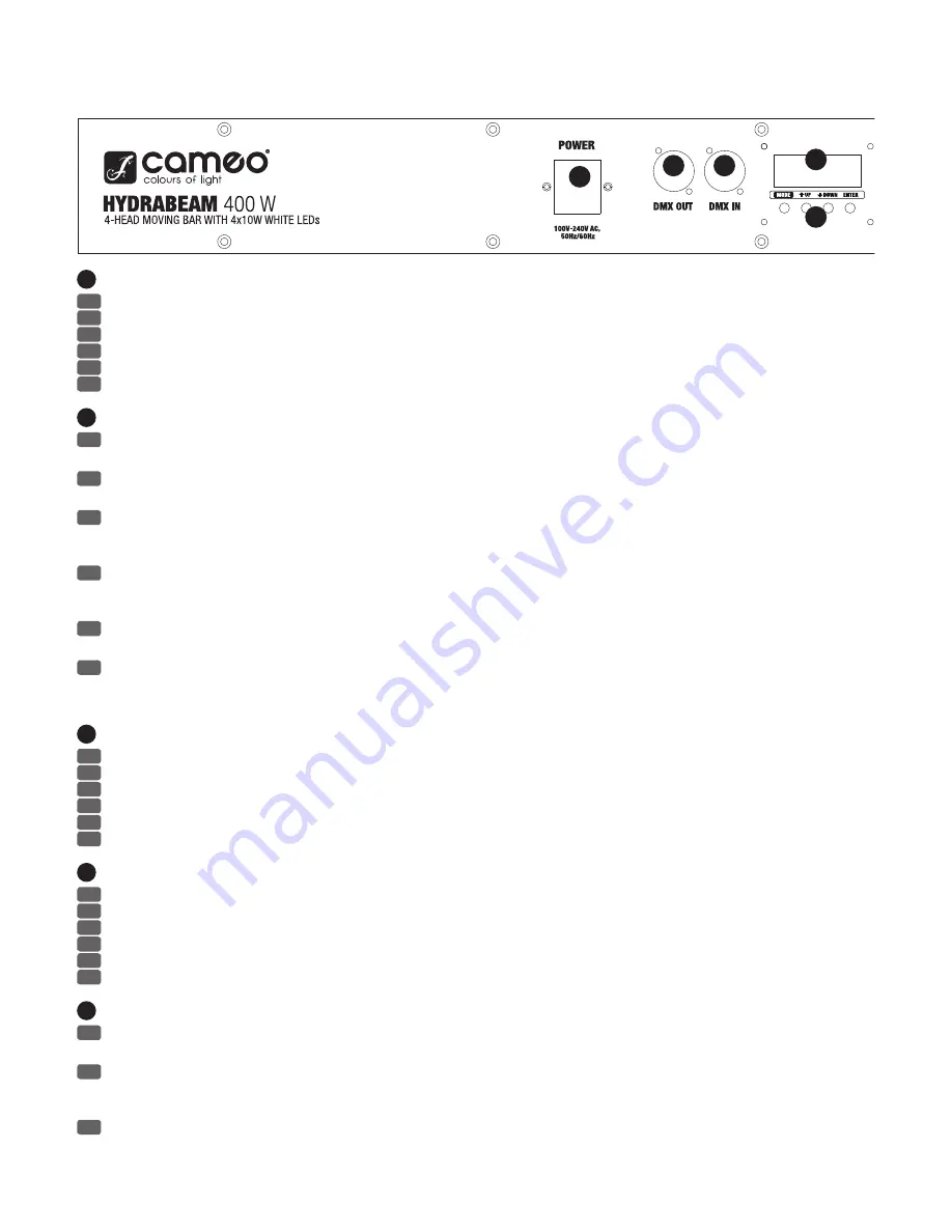 Cameo HYDRABEAM 400 CLHB400W User Manual Download Page 12