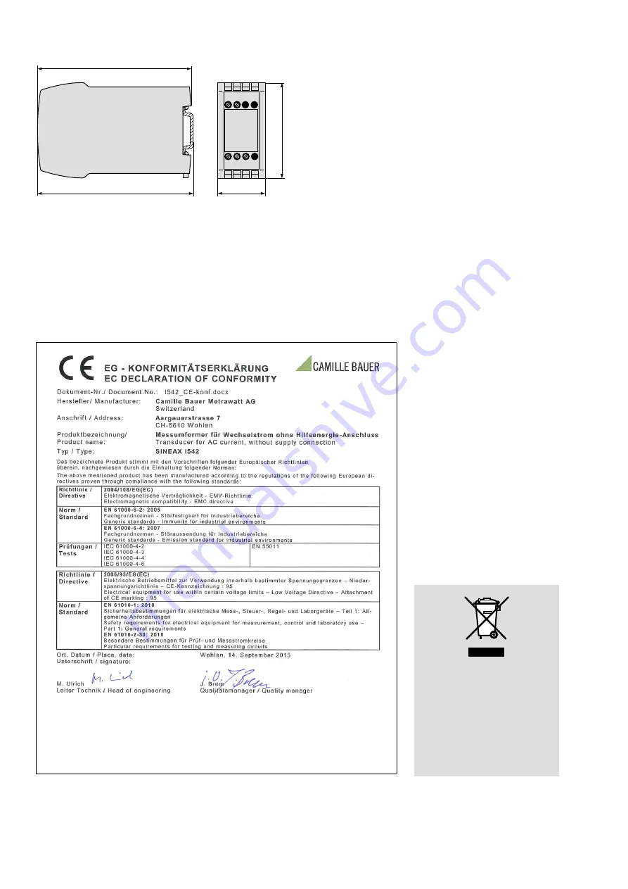 Camille Bauer 542-41210 Operating Instructions Manual Download Page 8