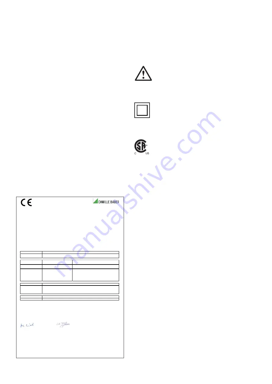 Camille Bauer SINEAX DME 406 Operating Instructions Manual Download Page 16