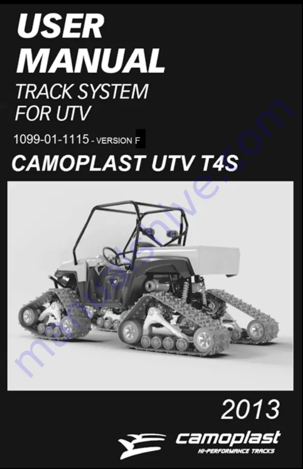 Camoplast Tatou UTV T4S Скачать руководство пользователя страница 1