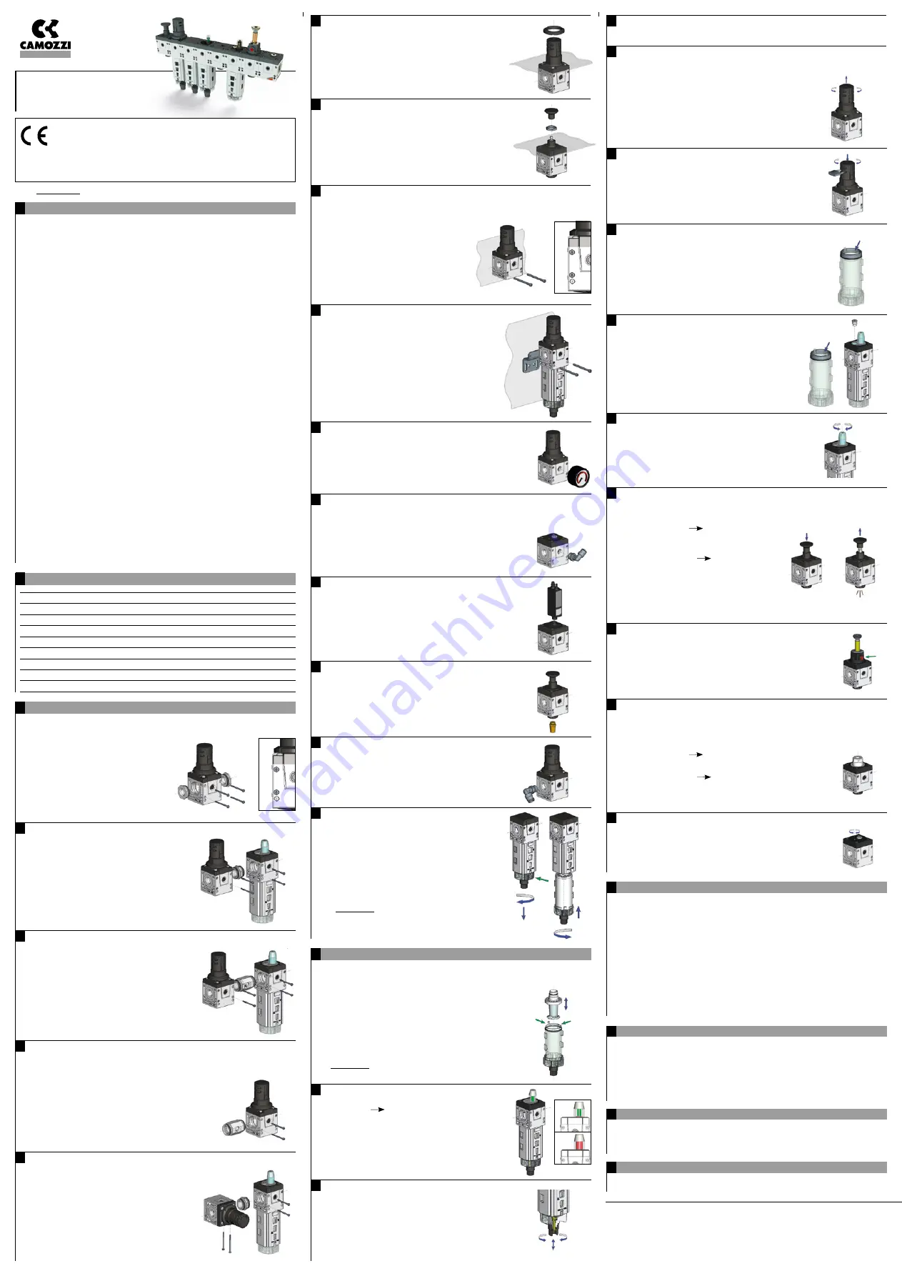 Camozzi MD Series Use And Maintenance Instructions Download Page 1