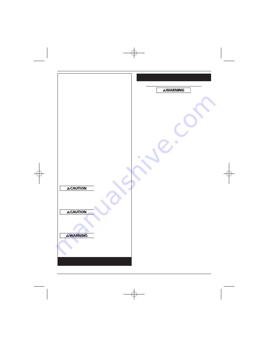 Campbell Hausfeld PW1805 Operating Instructions And Parts List Manual Download Page 2