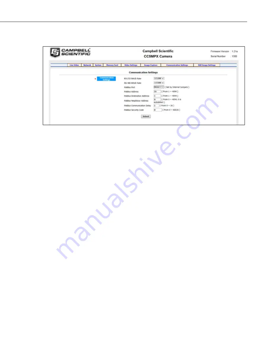 Campbell CC5MPXWD Instruction Manual Download Page 83