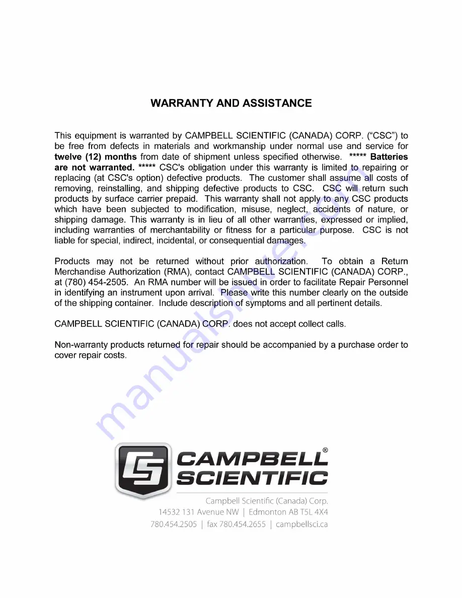 Campbell TDR200 Скачать руководство пользователя страница 3