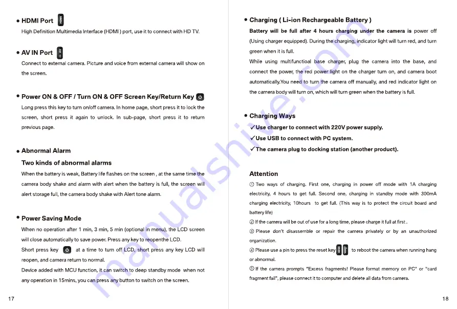 CamPro 1826 Instruction Manual & Warranty Card Download Page 10