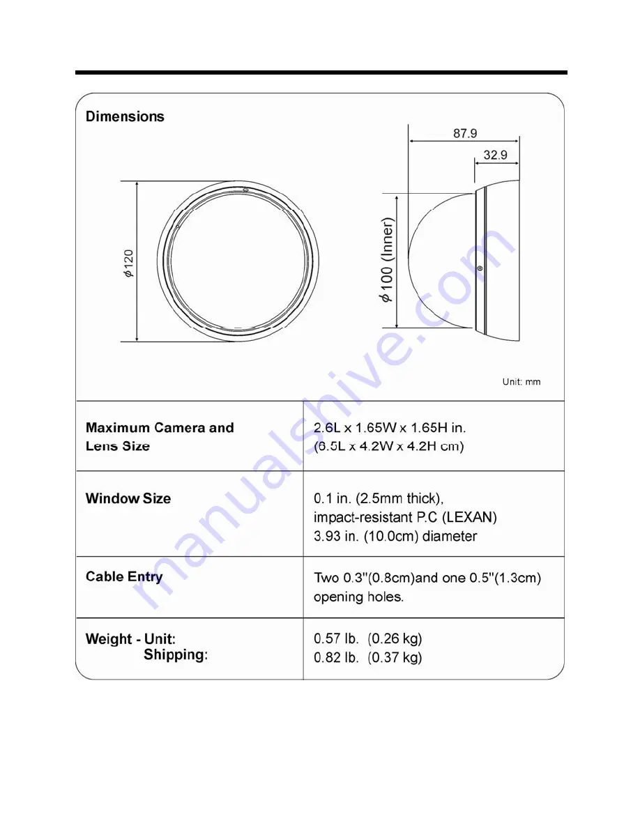 Camtech CMDC270S Instruction Manual Download Page 20