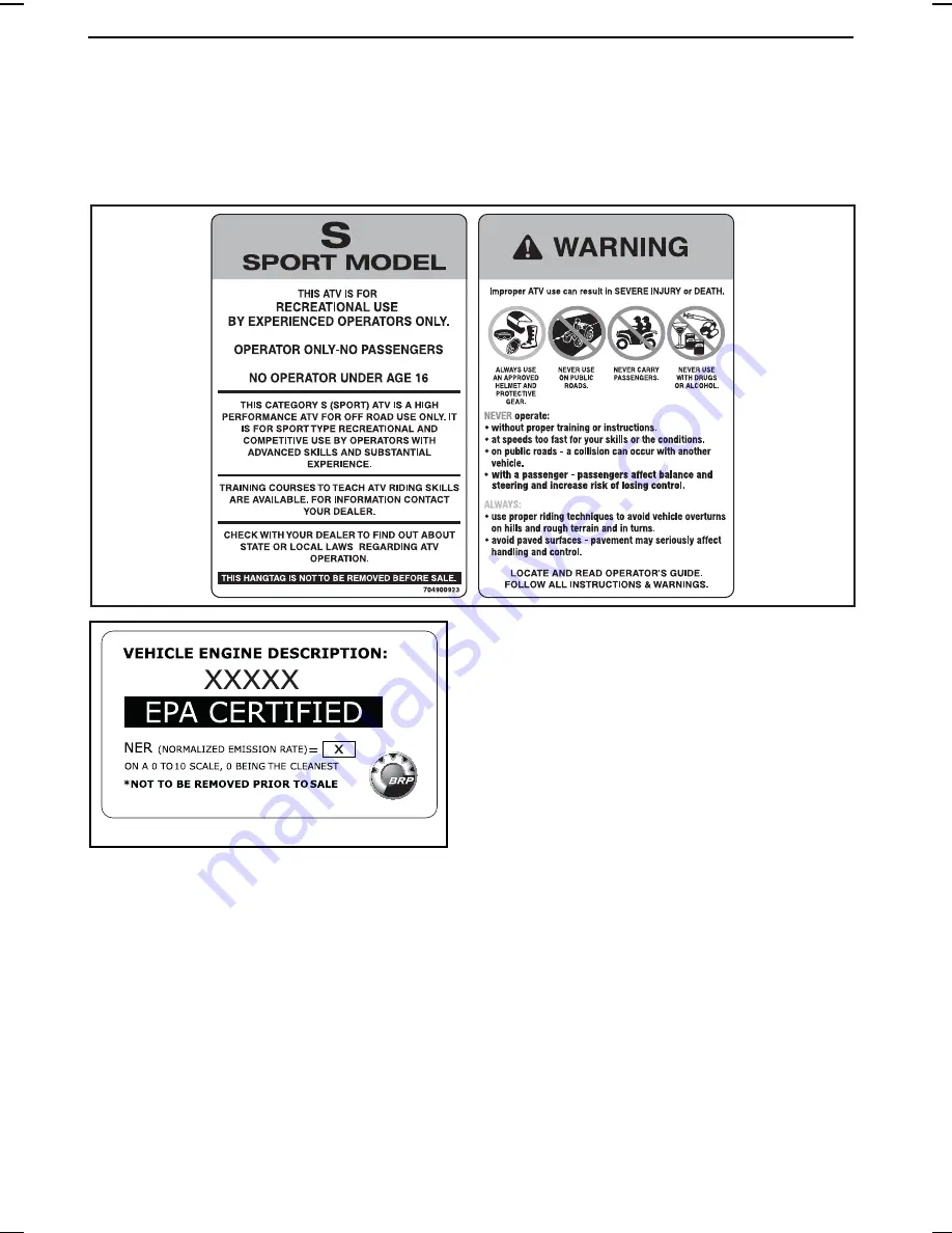 Can-Am DS 650 X Operator'S Manual Download Page 54