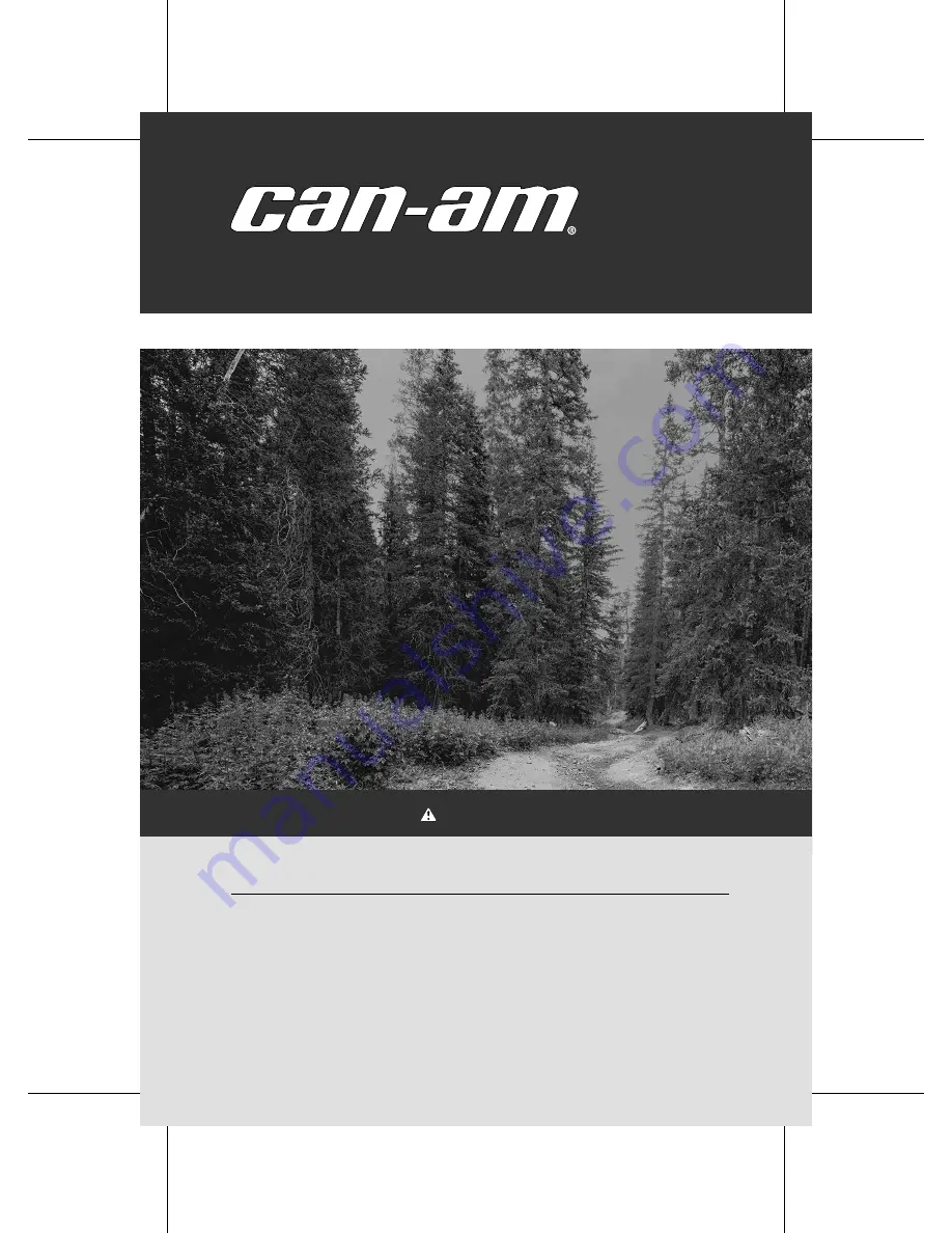 Can-Am HD 2500 Operator'S Manual Download Page 1