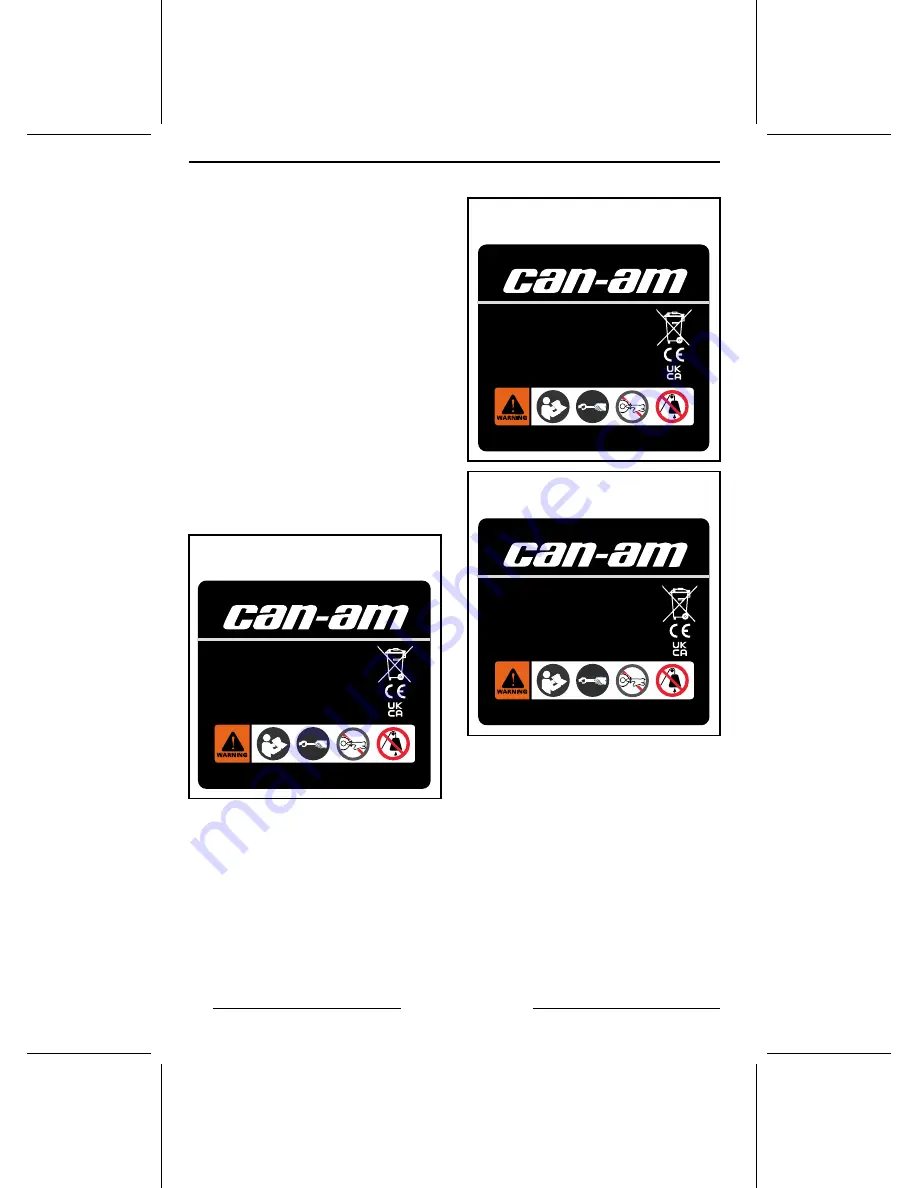 Can-Am HD 2500 Operator'S Manual Download Page 22