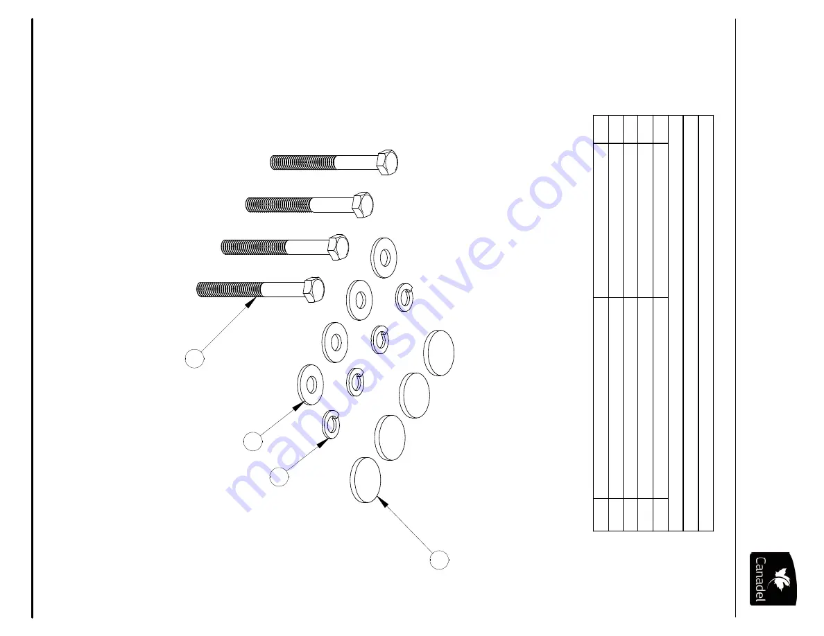 Canadel QUI1SACZ017 Assembly Instructions Download Page 3