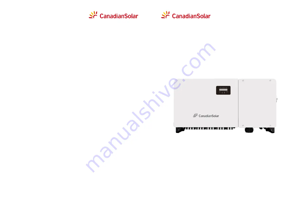 CanadianSolar CSI-100K-T400GL02-E Скачать руководство пользователя страница 1