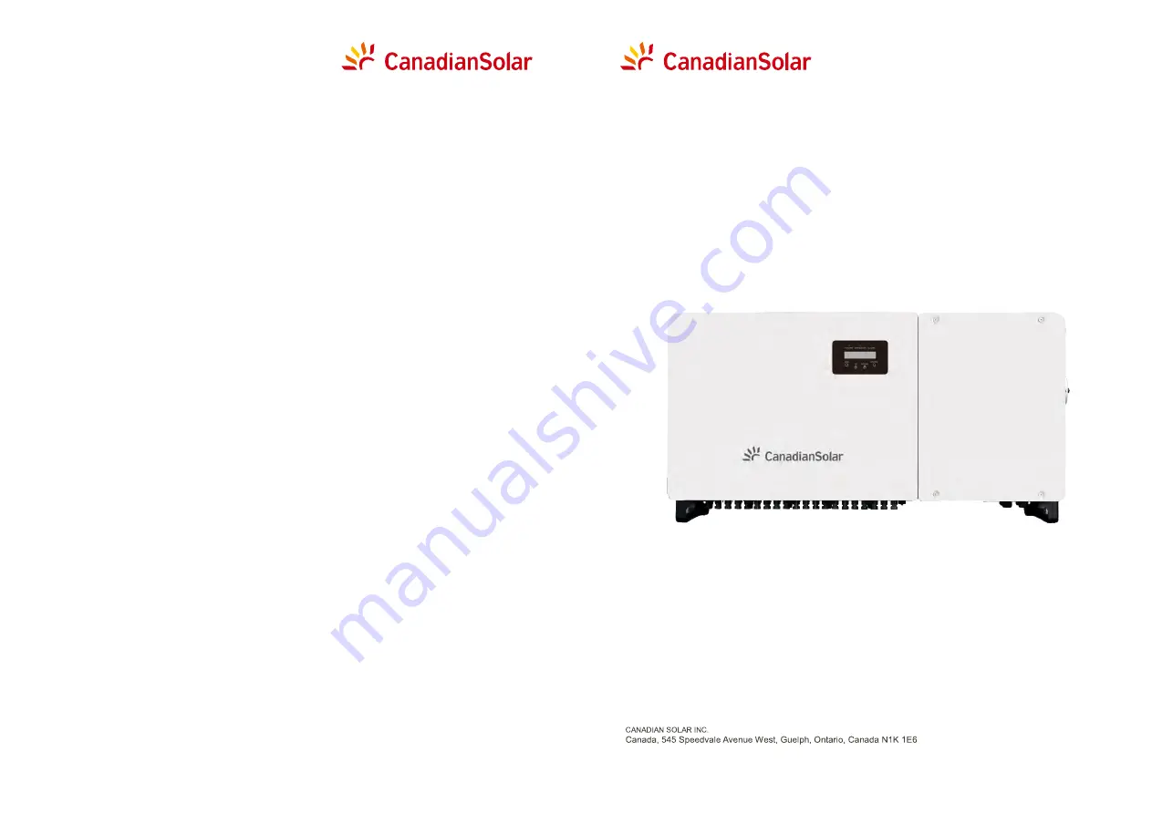 CanadianSolar CSI-100K-T480GL02-U Installation And Operation Manual Download Page 1