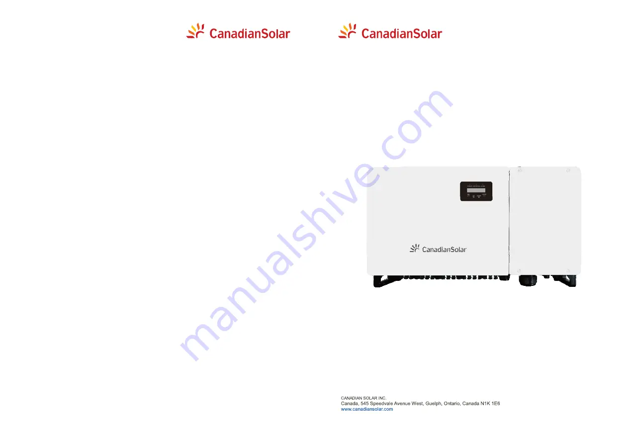 CanadianSolar CSI-100K-T500 Series Скачать руководство пользователя страница 1