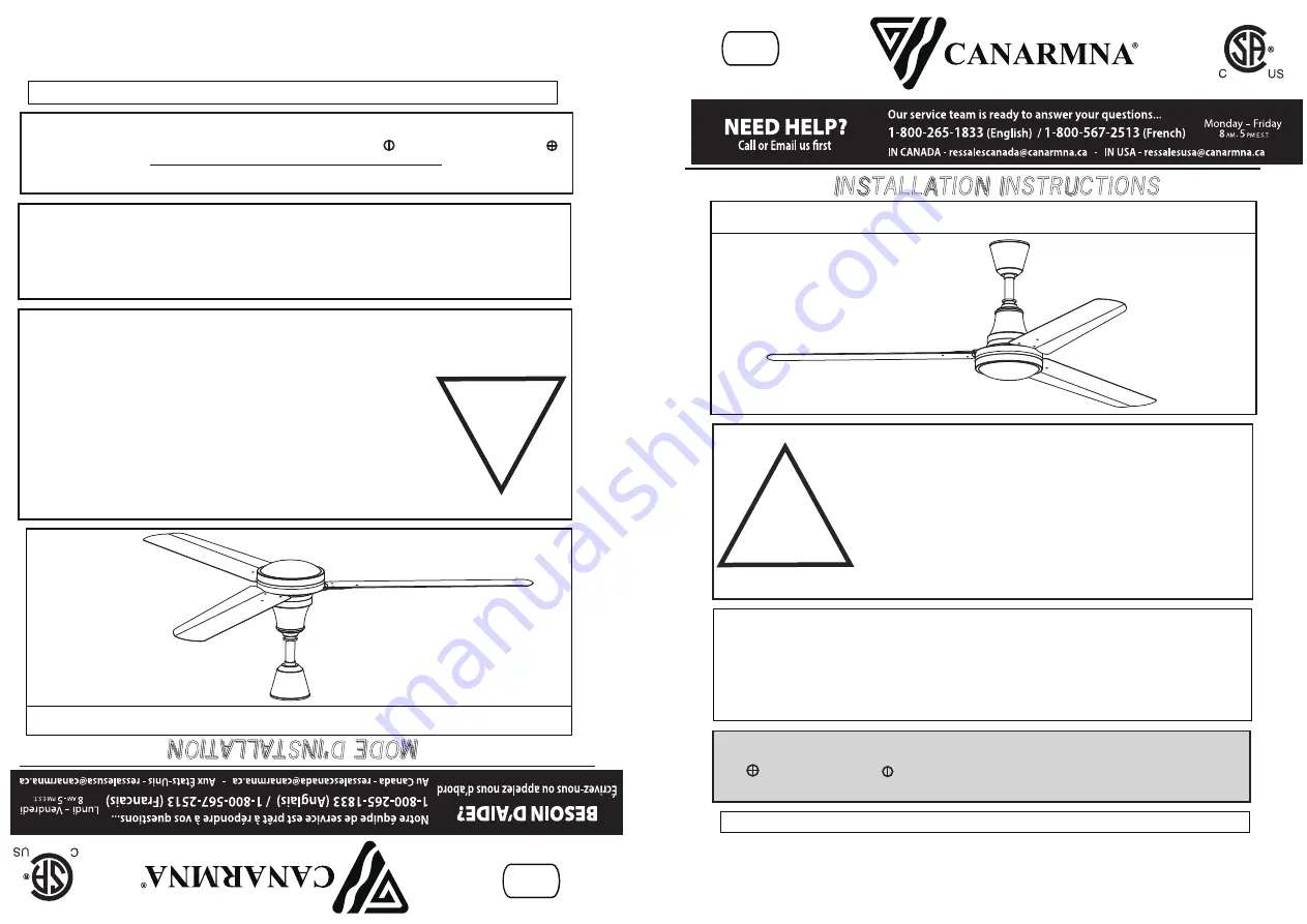 CANARMNA CP48D Installation Instructions Manual Download Page 1