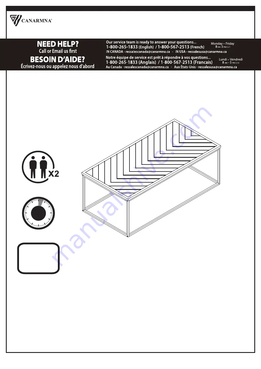 CANARMNA WESTON 203301-03 Assembly Instruction Download Page 1