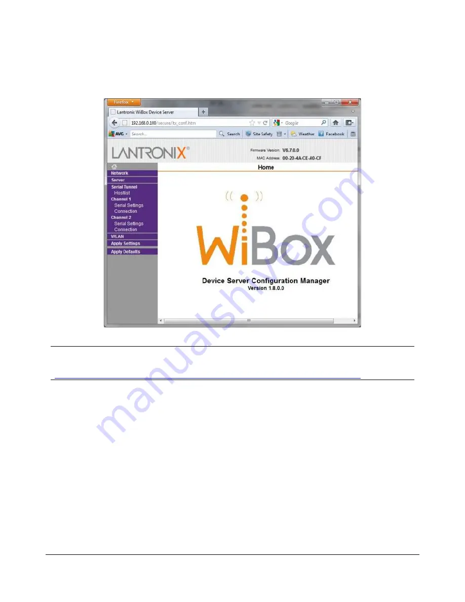 Canary Systems Lantronix WiBox Using Manual Download Page 9