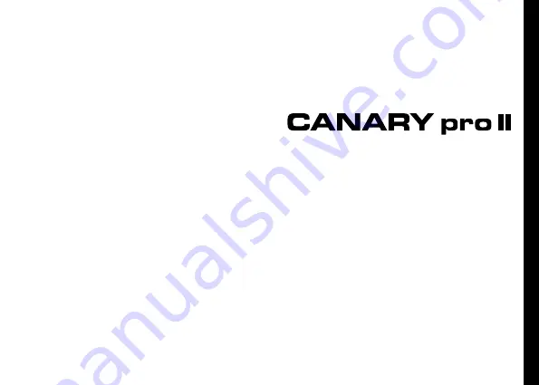 Canary pro II Скачать руководство пользователя страница 2