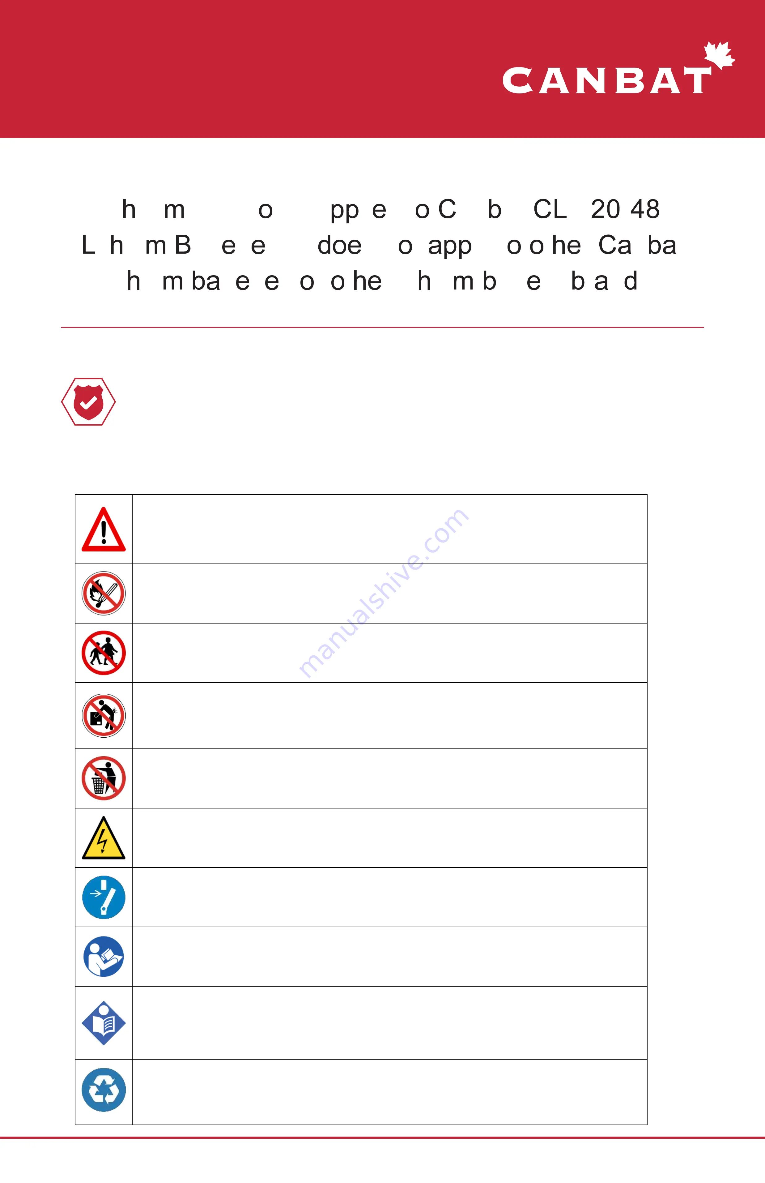 CANBAT TECHNOLOGIES CLI120-48 User Manual Download Page 4