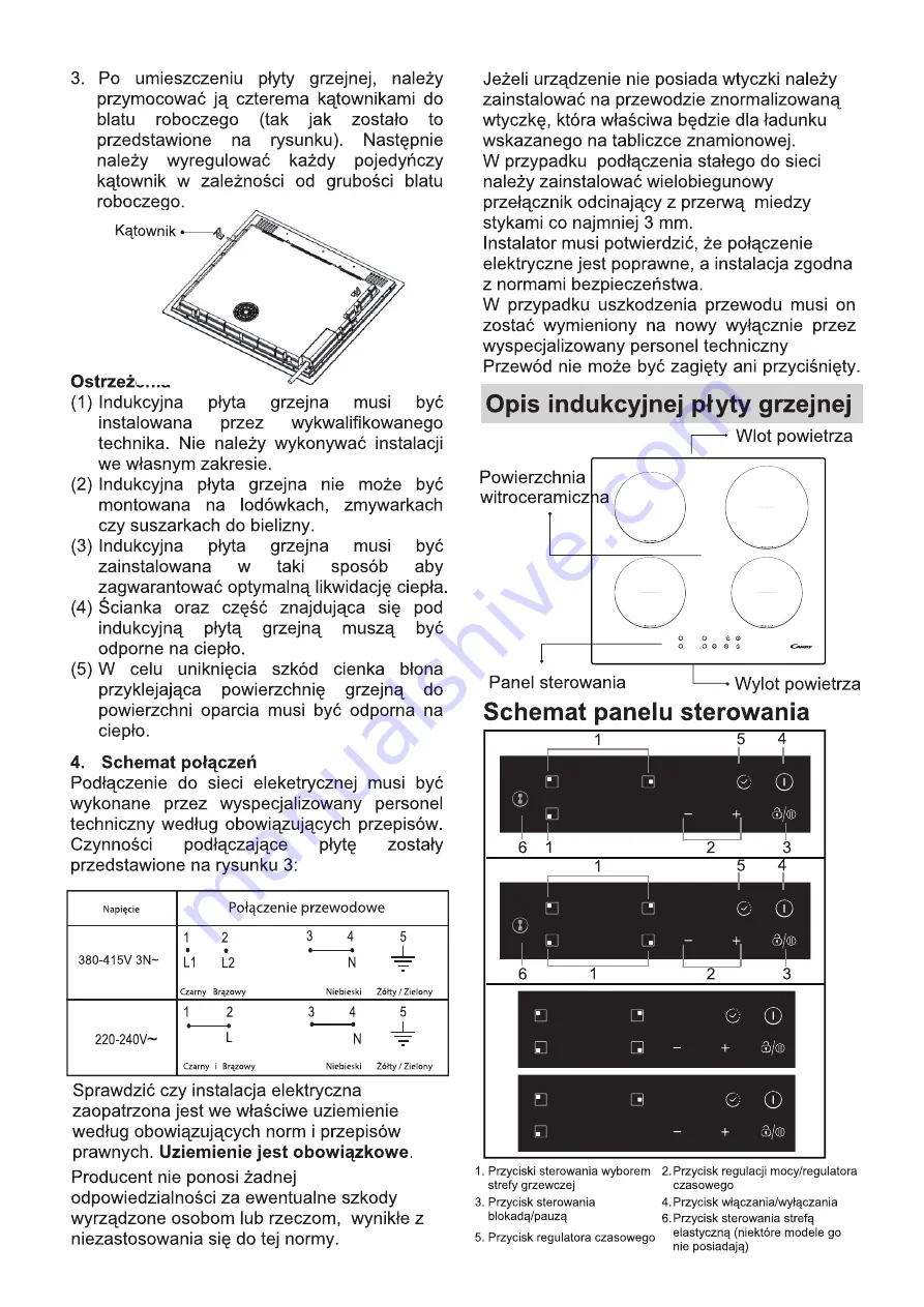 Candy CCTP643 Instruction Manual Download Page 154