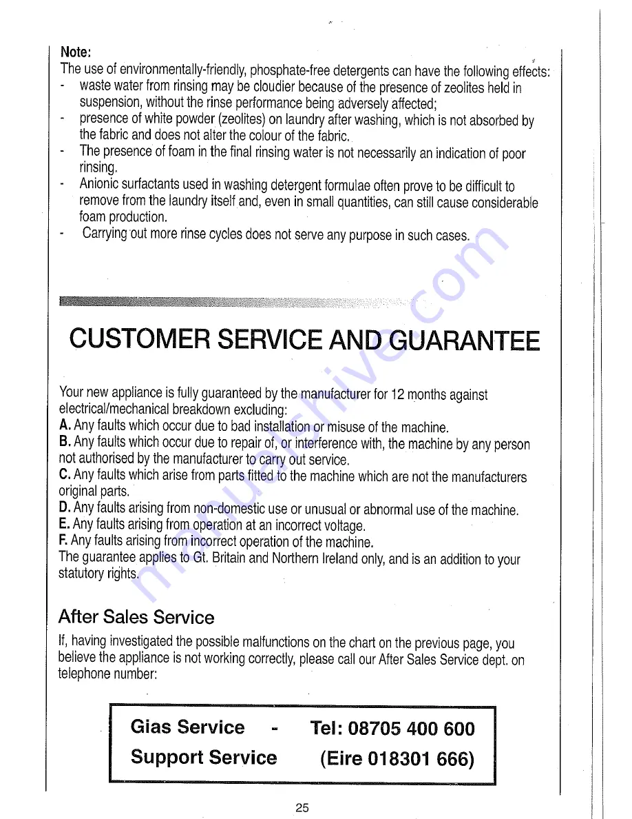 Candy CNA 166 Instructions For Use Manual Download Page 25