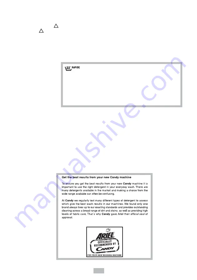 Candy CTE 104 Instruction Manual Download Page 12