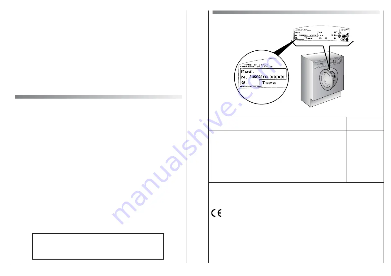 Candy CWB 1206 Instructions For Use Manual Download Page 13