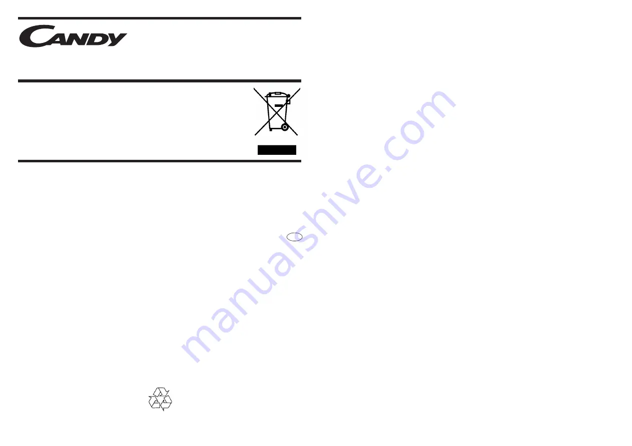 Candy CWB 1206 Instructions For Use Manual Download Page 17