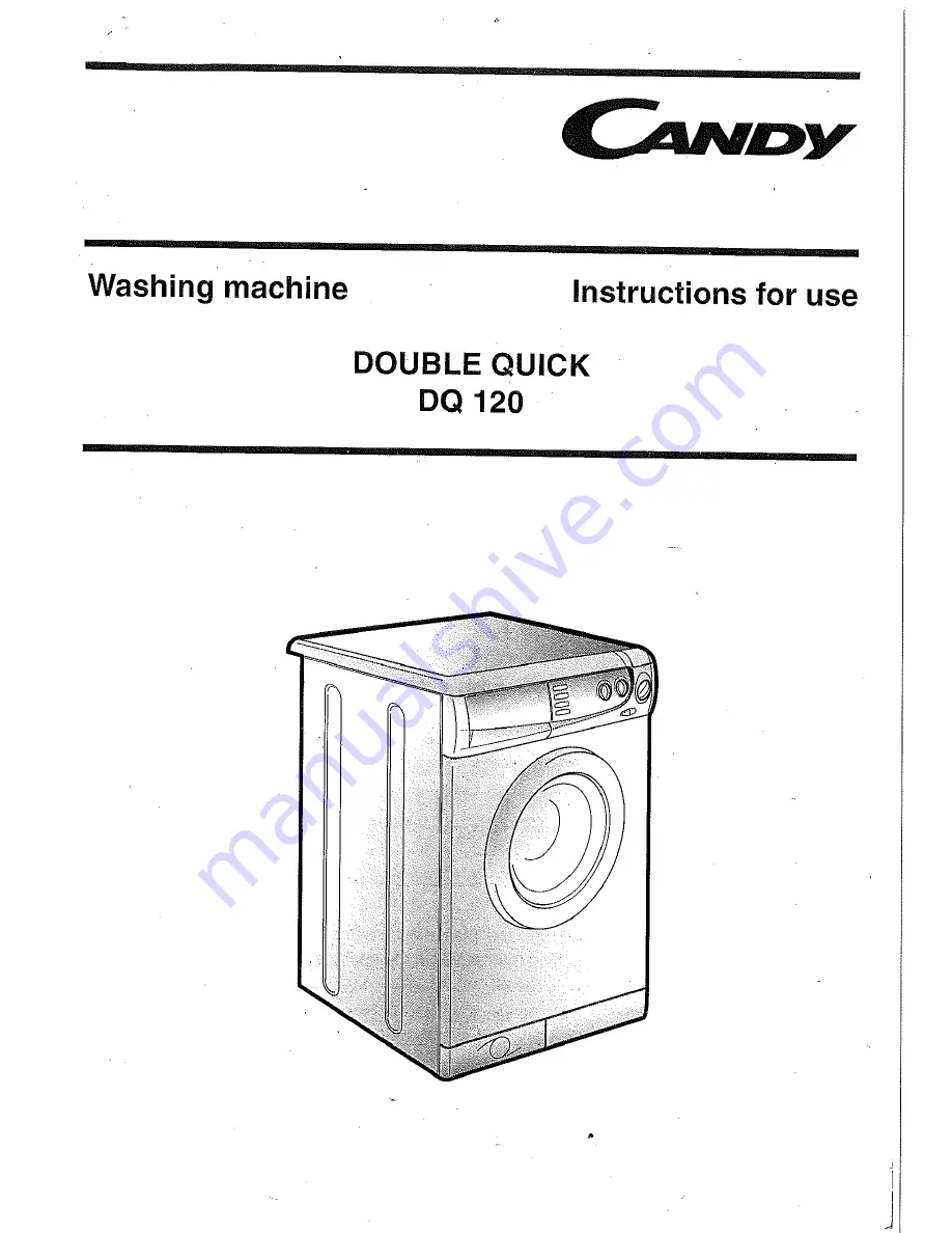 Candy DQ 120 Скачать руководство пользователя страница 1