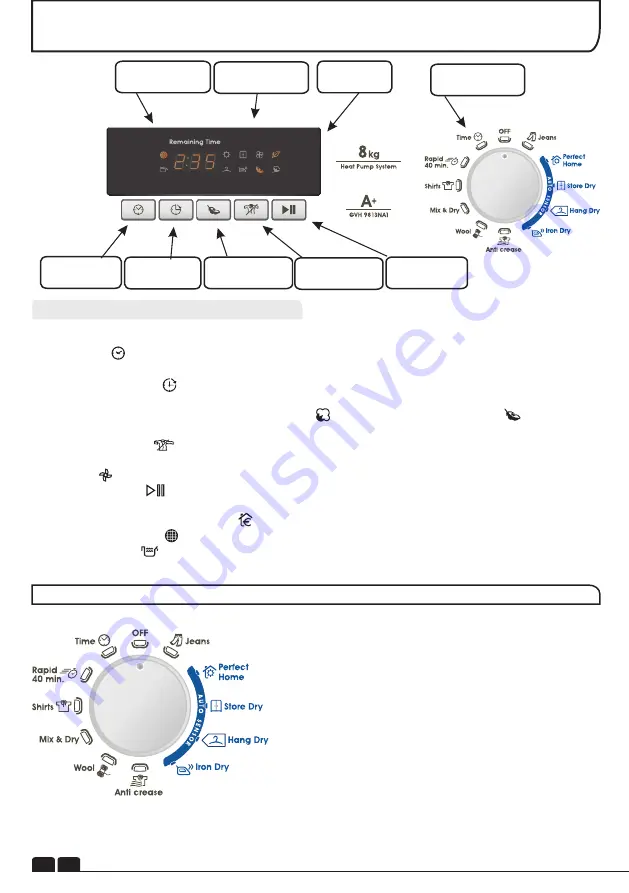 Candy GVH 9813NA1 Instruction Book Download Page 24