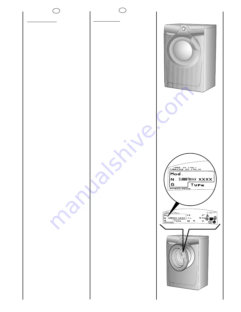 Candy Optima CO D1 User Instructions Download Page 2