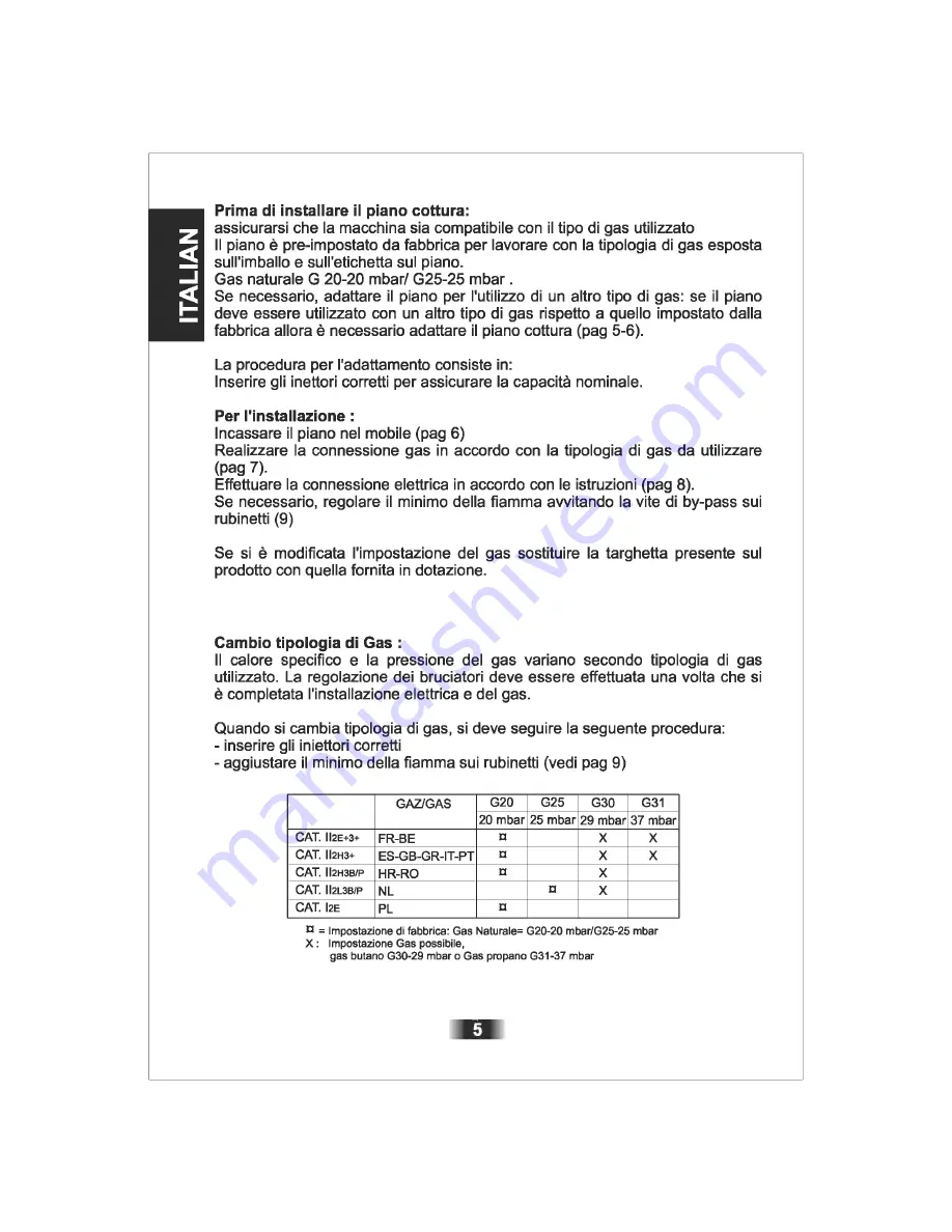 Candy PL 2230/3X Instructions For Use And Installation Download Page 5