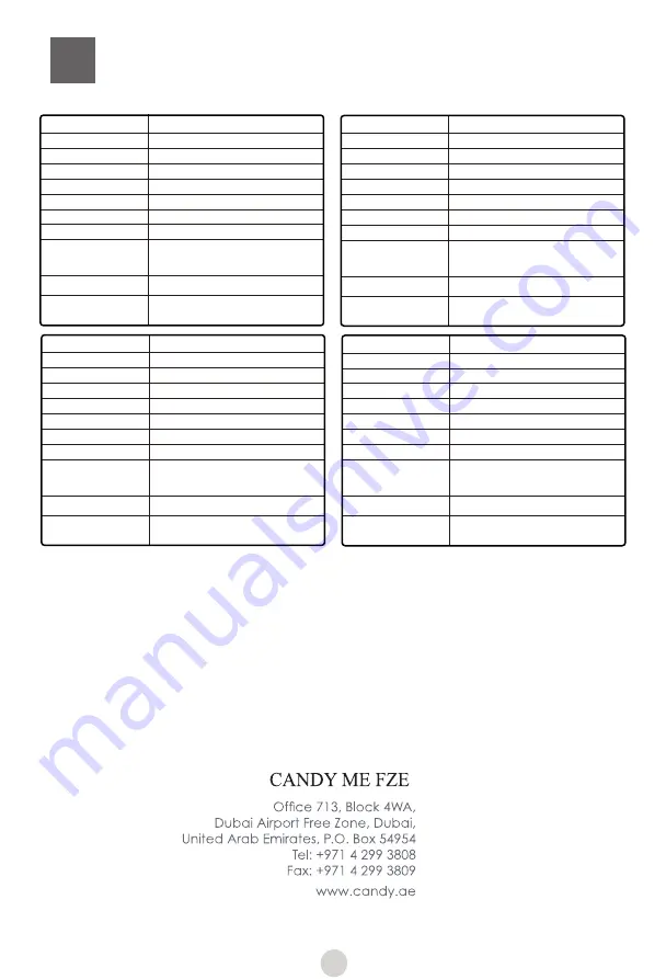 Candy RTL 8101S-19 Owner'S Manual Download Page 20