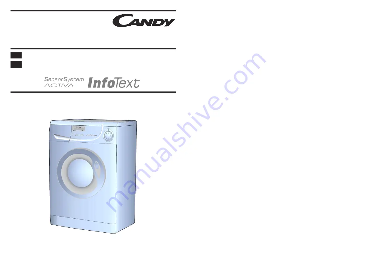 Candy SensorSystem ACTIVA InfoText CY 124 TXT User Instructions Download Page 1