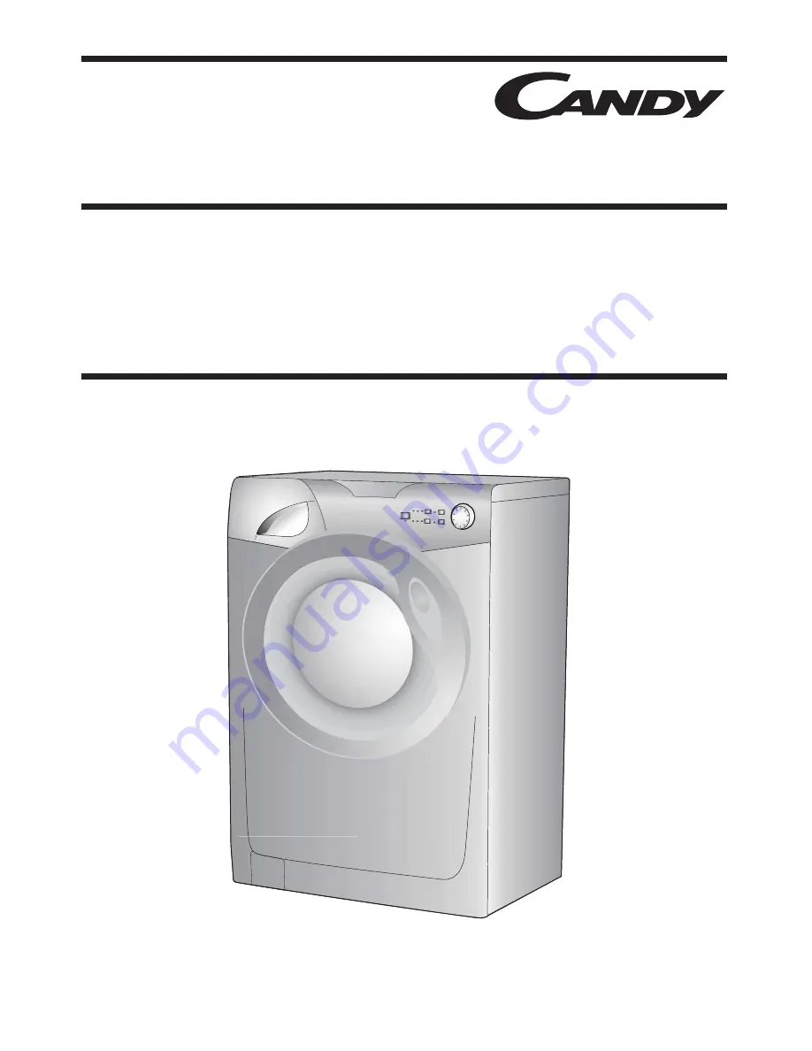 Candy Washing machine Instructions For Use Manual Download Page 1