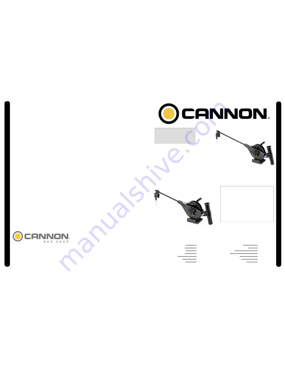 Cannon Easi-Troll Owner'S Manual Download Page 1