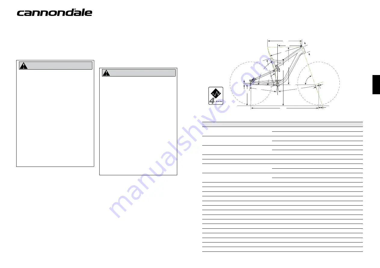 Cannondale Trigger 27.5/29 Owner'S Manual Supplement Download Page 3