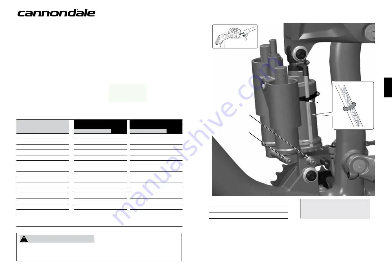 Cannondale Trigger 27.5/29 Owner'S Manual Supplement Download Page 8