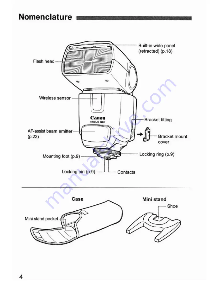 Canon 430EX - Speedlite II - Hot-shoe clip-on... Instruction Manual Download Page 6