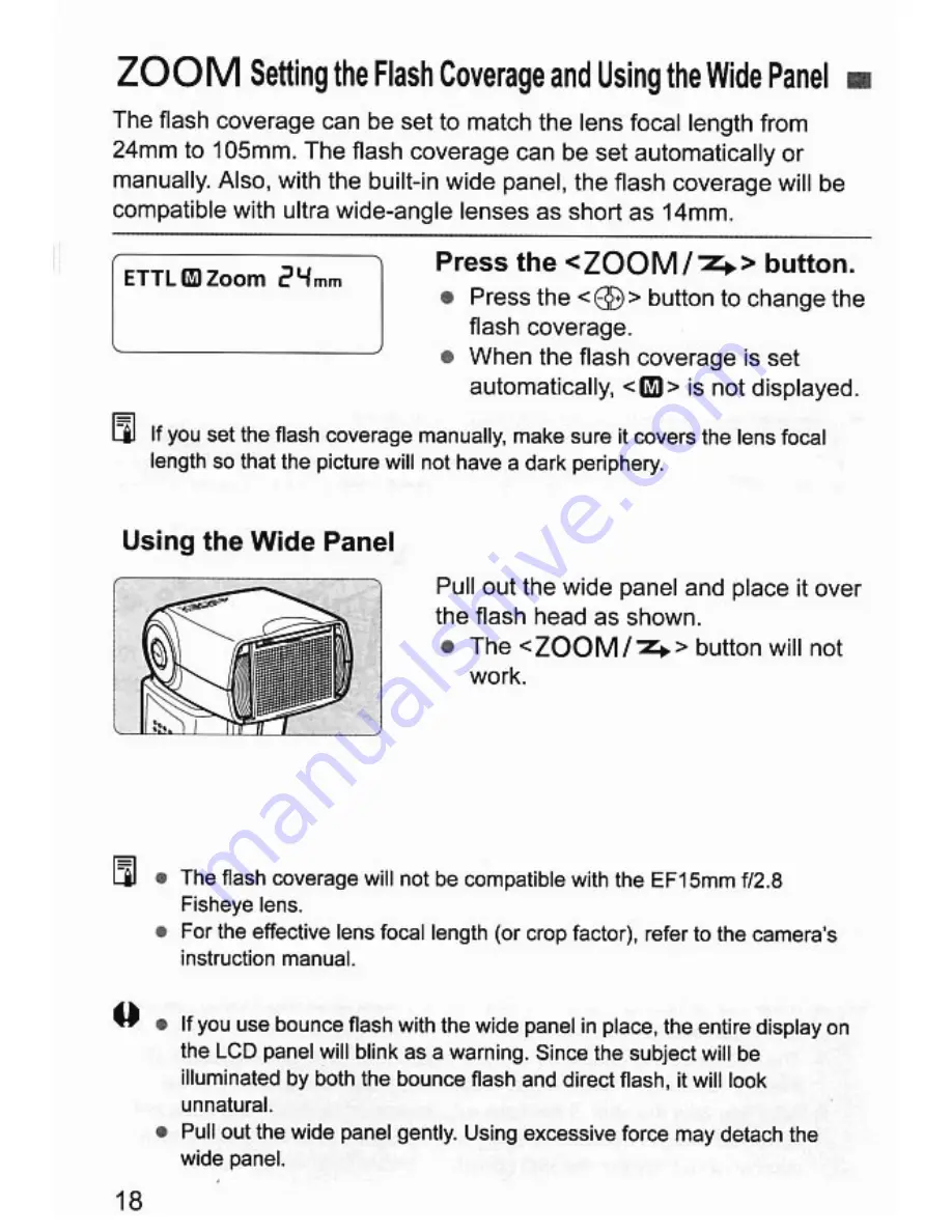 Canon 430EX - Speedlite II - Hot-shoe clip-on... Instruction Manual Download Page 20