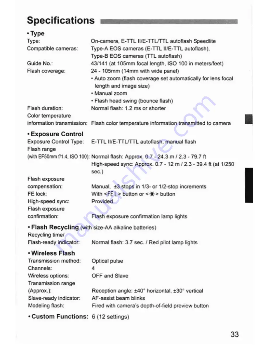 Canon 430EX - Speedlite II - Hot-shoe clip-on... Instruction Manual Download Page 35