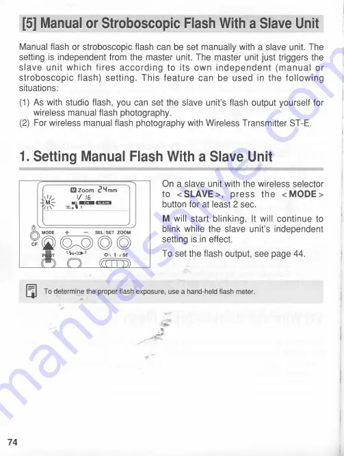 Canon 550EX - Speedlite - Hot-shoe clip-on Flash Full Manual Download Page 25